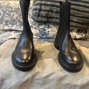 Vic Matie Black Combat & Moto Boots